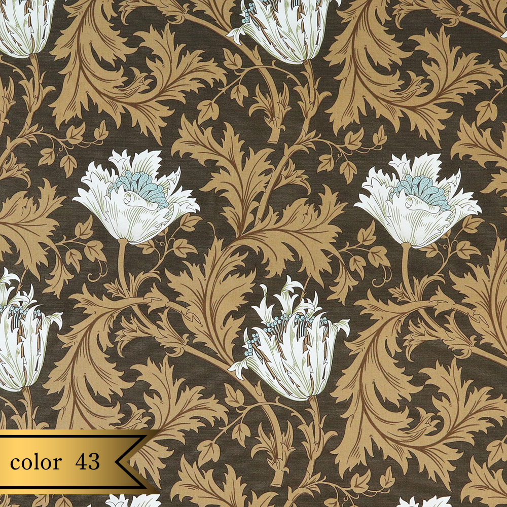【シーチング】ウィリアム・モリス "ANEMONE" 8217 約110cm巾 全4色