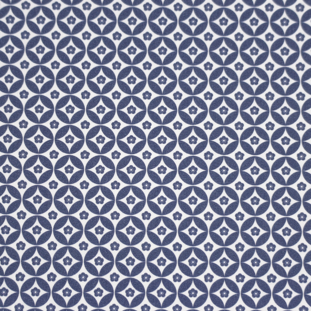 《 WASABIシリーズ5 梅と七宝 》 コットン100% シーチング MA-0236