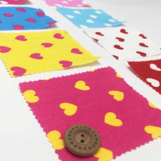 【オックス】プリント ハート柄 約110cm巾