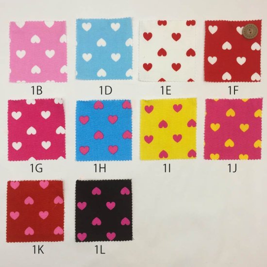 【オックス】ITL700 プリント ハート柄 約110cm巾