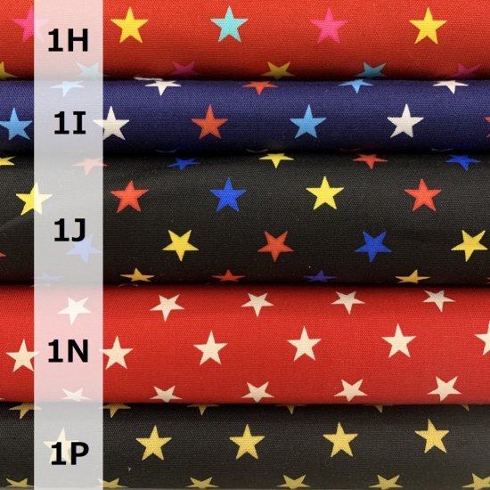 【オックス】ITL650 プリント 星柄 約110cm巾