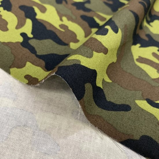 【ツイル】1200 迷彩柄 コットン100% 約110cm巾