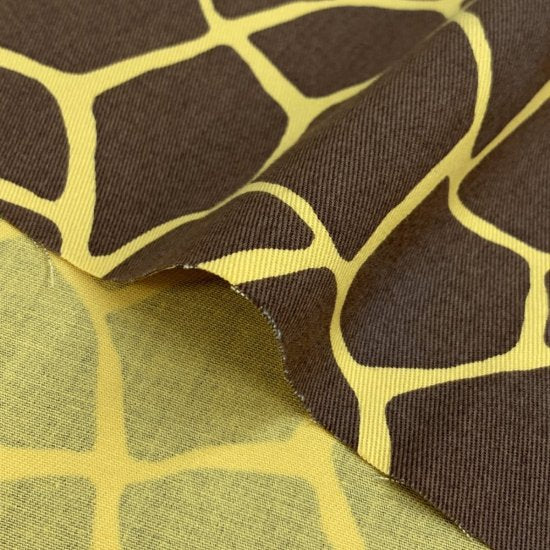 【ツイル】88306 キリン柄 コットン100% 約110cm巾