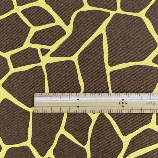 【ツイル】88306 キリン柄 コットン100% 約110cm巾