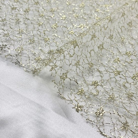 【レース】ラメラッセルレース 3901G ポリエステル100% 約110cm巾