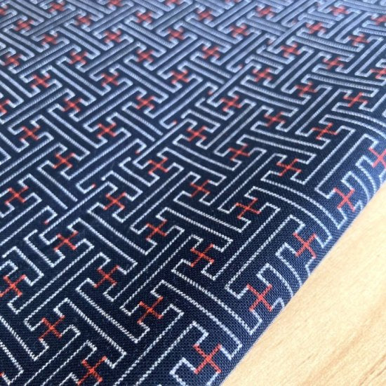 【SATSUMA TEXTILE】シーチング秋名バラ柄 約110cm巾 (大瀬商店監修)