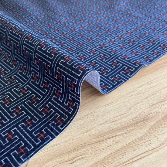 【SATSUMA TEXTILE】シーチング秋名バラ柄 約110cm巾 (大瀬商店監修)