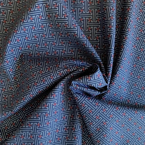 【SATSUMA TEXTILE】シーチング秋名バラ柄 約110cm巾 (大瀬商店監修)