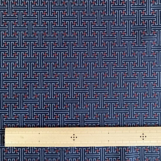 【SATSUMA TEXTILE】シーチング秋名バラ柄 約110cm巾 (大瀬商店監修)