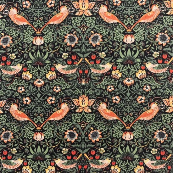 【シーチング】ウィリアム・モリス "Strawberry Thief" 約110cm巾