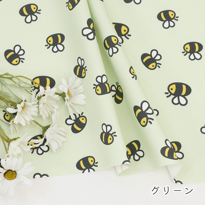 ミツバチ 》コットン100％ オックス MA-0710～0714 蜜蜂柄 ハニー 虫