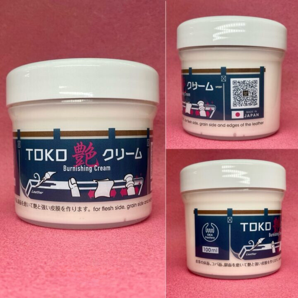 【レザークラフトツール】TOKO艶クリーム コバ・トコ・銀面磨きクリーム　100ml・450ml　全２サイズ