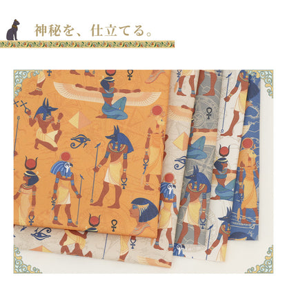 《 古代エジプト柄 》コットン100％ オックス MA-0724～0728