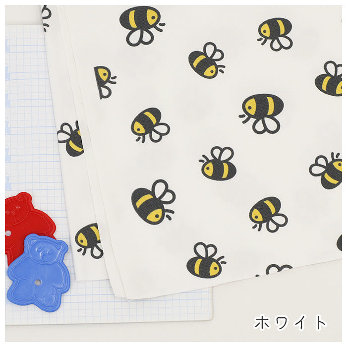 ミツバチ 》コットン100％ オックス MA-0710～0714 蜜蜂柄 ハニー 虫
