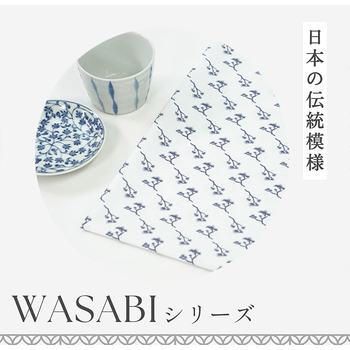 《WASABIシリーズ2　青海波と霞》 コットン100％ シーチング MA-0222