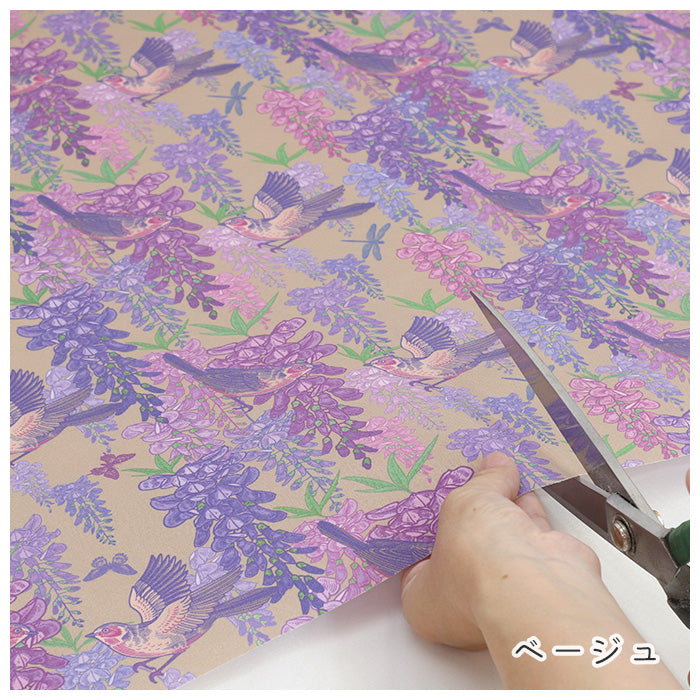 《 藤の花柄 》コットン100％ シーチング MA-0740～0743