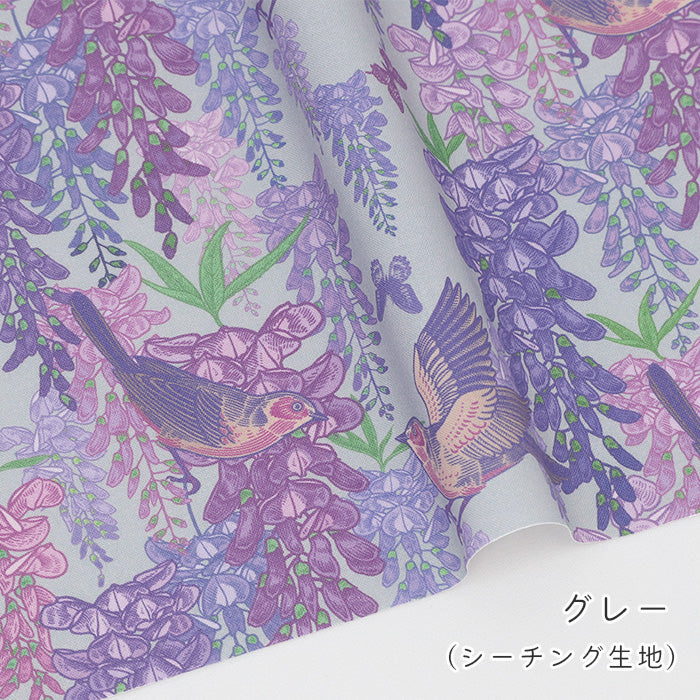 《 藤の花柄 》コットン100％ シーチング MA-0740～0743