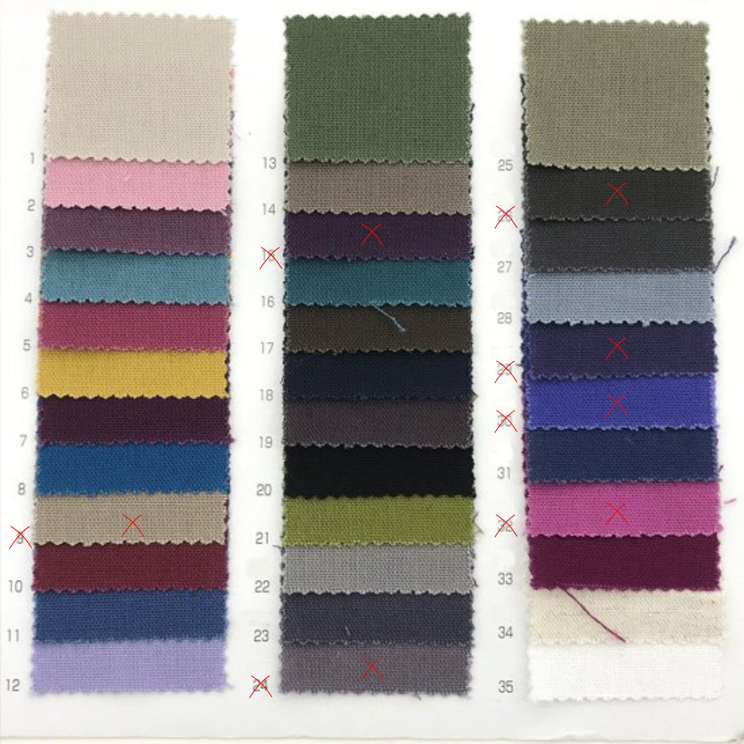 【コットンリネン】ITL770 キャンバス ソフト加工 約110cm巾 全28色