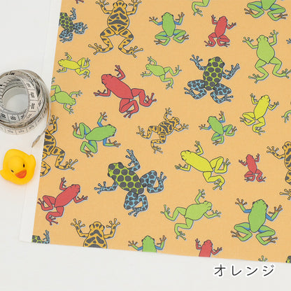 《 カエル柄 》コットン100％ オックス MA-0735～MA-0739