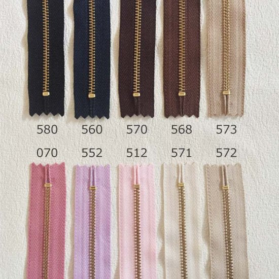 ファスナー】YKK 玉付きファスナー [ゴールド] 12cm 全26色 – まきの商店